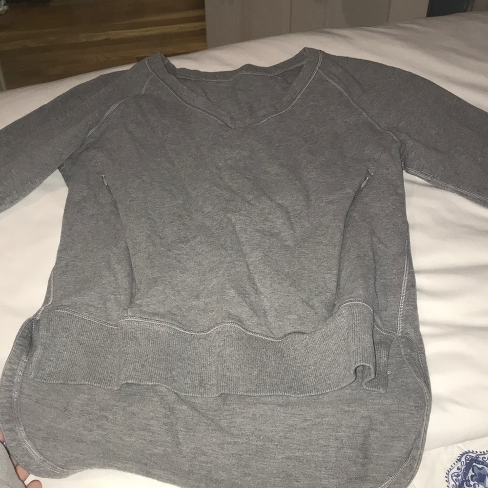 gray sweater